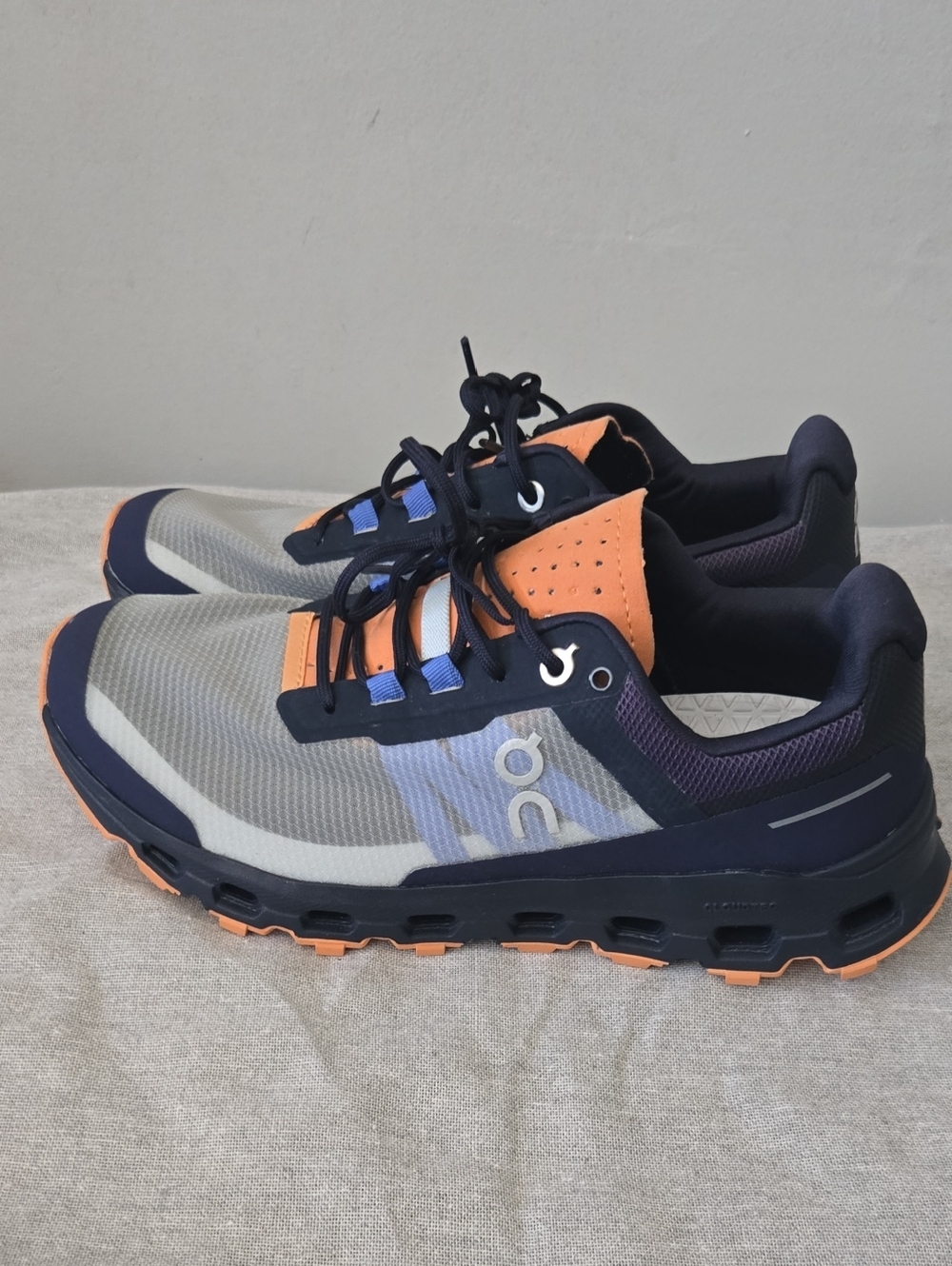 On Running  Cloudnova Athletic Shoes - Navy, Gray & Orange Size 6.5